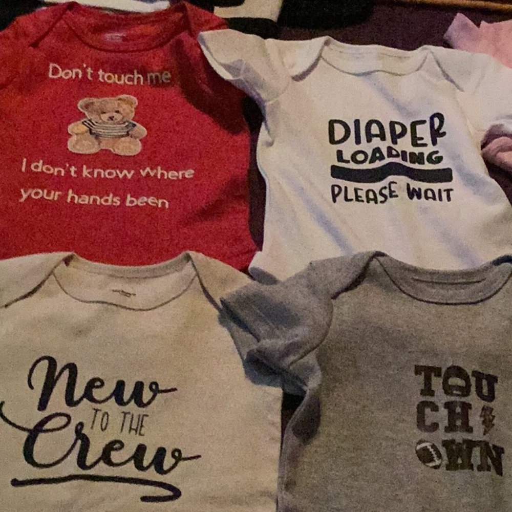 Gerber Kids Bodysuits - Red, White, Gray